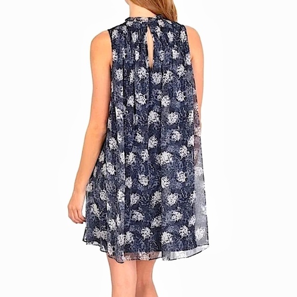 Joie Thelen Blue & Gray Baltic Print Flowy Sleeveless Mini Dress - Picture 2 of 15